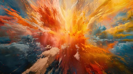 dynamic abstract color bursts.