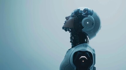 Futuristic portrayal of AI enhancing human capabilities