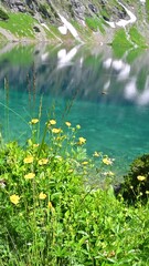 Wall Mural - Beautiful mountain lake. Black Lake below Mount Rysy.