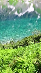 Wall Mural - Beautiful mountain lake. Black Lake below Mount Rysy.