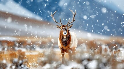 Sticker - Elk in the Snow.