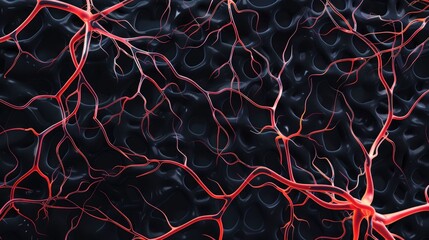 Wall Mural - abstract depicting a complex network of interconnected nodes and lines representing the intricate ci