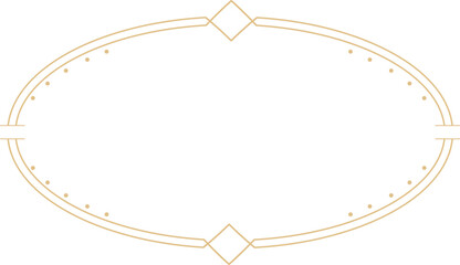 Wall Mural - golden celestial minimal esoteric frame, thin line border, mystyc linear decoration