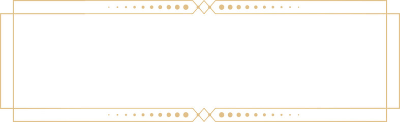Wall Mural - golden celestial minimal esoteric frame, thin line border, mystyc linear decoration