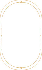 Wall Mural - golden celestial minimal esoteric frame, thin line border, mystyc linear decoration