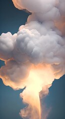 Wall Mural - Smoke cloud flow blue background animation 9x16 vertical new stock video footage AI 4k animation