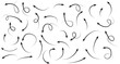© Charles stockio - hand drawn arrow icons set. doodle swipe up symbol sign isolated on white background.  sketch arrow design for business plan and education.