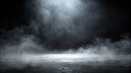 Wall Mural - foggy black background with a mysterious tilt angle, texture, spooky, horizontal, dark, surreal,fog,