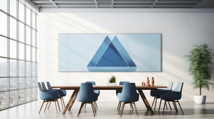 Wall Mural - sleek modern blue banner