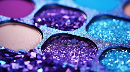 Canvas Print - vibrant purple and blue glitter