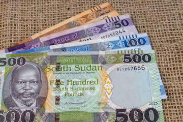 South Sudan banknotes set. South Sudan became an independent state on 9 July 2011 and became the world's newest nation.