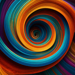 Wall Mural - Abstract spiral background. Colorful twisted spiral