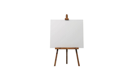 Wall Mural - easel with blank canvas on transparent background