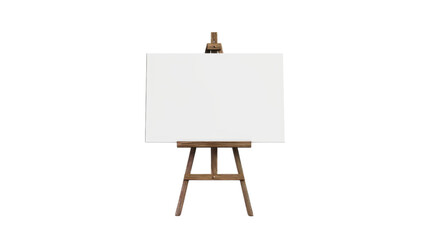 Wall Mural - easel with blank canvas on transparent background