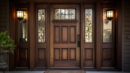 Poster - whiteframe front door with windows