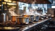 © PikePicture - stainless commercial kitchen blur