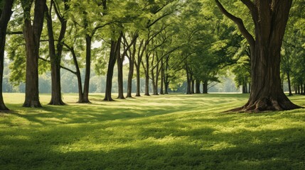 Wall Mural - leaves field grass trees