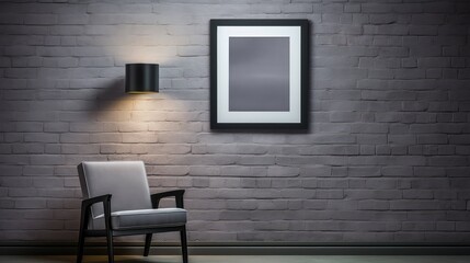 Canvas Print - minimalist gray picture frame