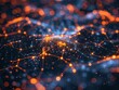 © Vichit - Abstract digital network background with glowing connections and nodes.