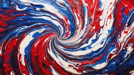 Poster - canvas swirl red white blue