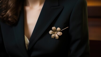 Sticker - blazer gold clover