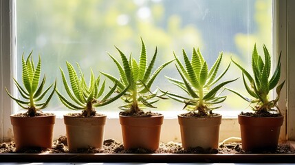 Poster - windowsill aloe plant