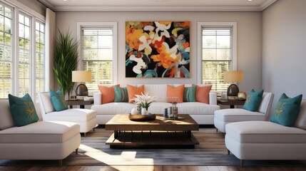 Wall Mural - comfort interior living room ideas