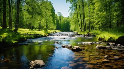 Poster - Tranquil Forest Stream