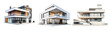 © azhar - set of modern houses on isolated transparent background