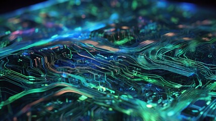 Wall Mural - close up of a circuit board