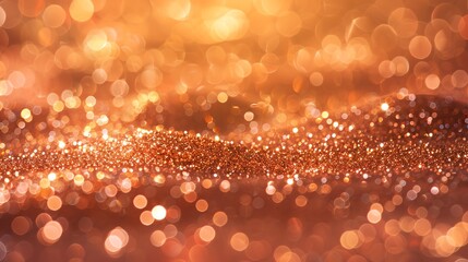 Wall Mural - Abstract Orange Glitter Bokeh Background.