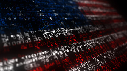 USA digital technology flag