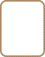 Wall Mural - rectangle rope frame border with 4x5 aspect ratio for card, social story, banner , cut out, isolated