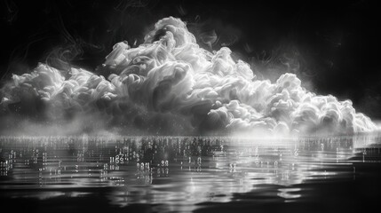 Poster - Abstract Cloud Formation Above Water