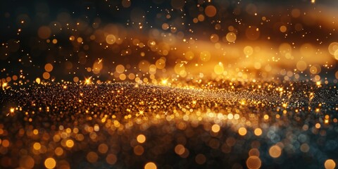 Wall Mural - Golden Sparkles and Lights