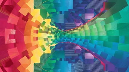 abstract rainbow art texture panorama background as wallpaper