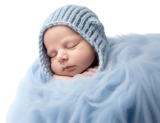 Canvas Print - PNG Baby sleeping portrait newborn.