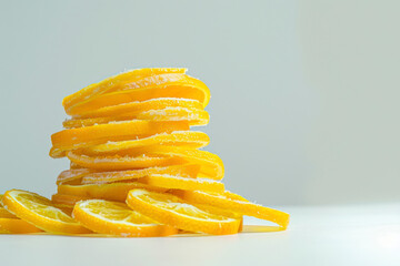 Wall Mural - Background made with a heap of sliced oranges.