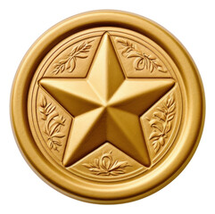 Sticker - PNG Star gold jewelry white background.