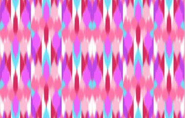 Wall Mural - Design Textile ikat wave abstract geometric ikat, design ikat vector for background, wallpaper, carpet, wrapping, fabric, textile fashion wearing.