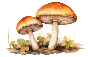 Wall Mural - PNG Mushroom fungus agaric plant.