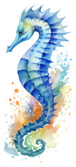 Sticker - PNG Seahorse animal white background creativity.