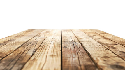 Wall Mural - empty wooden table on transparent background