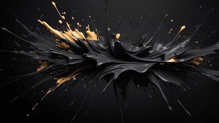 Wall Mural - black paint splatter abstract background design backdrop copy space