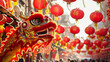 © Swaroop - A lively Chinese New Year celebration, with dragon dances, red lanterns,
