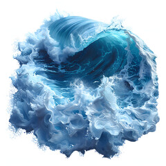 Wall Mural - an ocean wave isolated on  isolated on white background, png