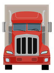 Wall Mural - freight truck car delivery cargo vector illustration flat style isolated on white background