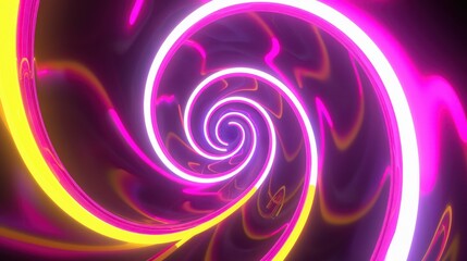 Wall Mural - Vibrant Purple and Yellow Abstract Swirl Background