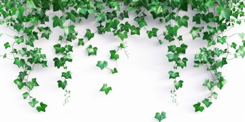 Climbing Plant. 3D Illustration of Ivy Creeper Plant on White Background