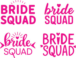 Wall Mural - Bride Squad Vector Collection